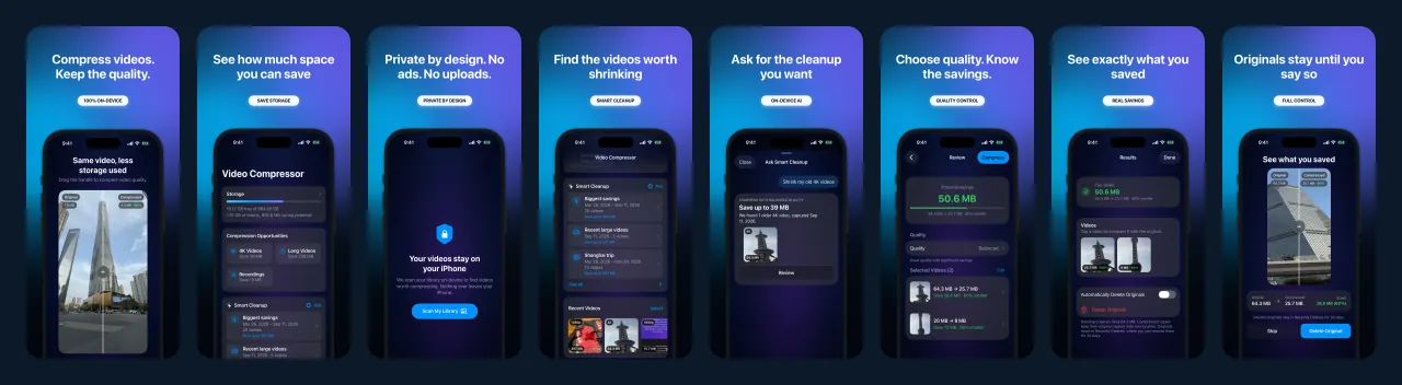 Toutes les captures d’écran de l’App Store, côte à côte.